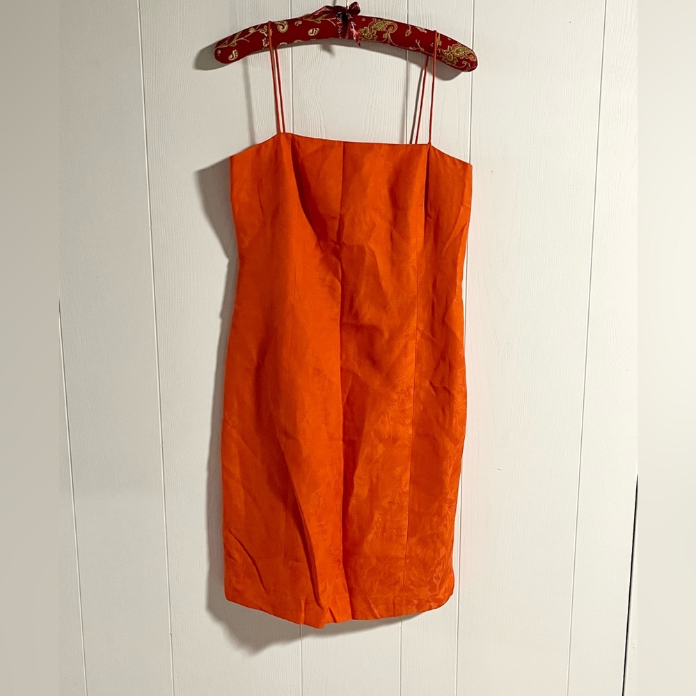 Vintage orange, mini dress. - Picture 1 of 4